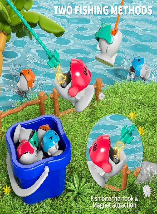 WATUDOU Magnetic Fishing Game for Kids Toddlers 3-5, 70 pcs Fishing Toys for Kids Toddlers 3-5, Fishing Table Toys Board Game Birthday Gifts for 3 4 5 6 7 8 Years Old Toddler Kid - Image 4